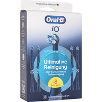Procter & Gamble Oral-B iO Ultimative Reinigung 8er, Børstehoved Sort, 8 stk, Sort, 3 måned(er), Oral-B, 106 mm, 34 mm