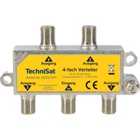 TechniSat 0022/3111 kabelsplitter eller -samler Kabelfordeler Sølv Sølv, Kabelfordeler, 75 ohm (Ω), 5 - 2400 Mhz, Sølv, Hunstik, 85 mm