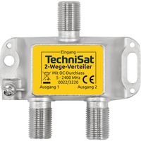 TechniSat 0022/3220 kabelsplitter eller -samler Kabelfordeler Sølv Sølv, Kabelfordeler, 75 ohm (Ω), 5 - 2400 Mhz, Sølv, Hunstik, 55 mm