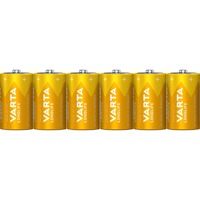 Varta Longlife Extra D, 6x Engangsbatteri Alkaline 6x, Engangsbatteri, D, Alkaline, 1,5 V, 6 stk, Blå, Gul