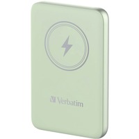 Verbatim Charge 'n' Go Lithium polymer (LiPo) 10000 mAh Trådløs opladning Grøn, Power Bank lysegrøn, 10000 mAh, Lithium polymer (LiPo), Quick Charge 3.0, Trådløs opladning, Grøn
