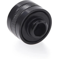Alphacool Eiszapfen PRO 16mm HardTube fittings G1/4 - Deep Black, Forbindelse Sort