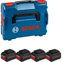 Bosch 1 600 A02 A2U ledningsfrit batteri og ledningsfri oplader Blå/Sort, Batteri, Lithium-Ion (Li-Ion), 5,5 At, 18 V, Bosch, Sort, Blå, Rød