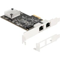 DeLOCK PCI Express x2 kort til 2 x RJ45, Netværkskort 