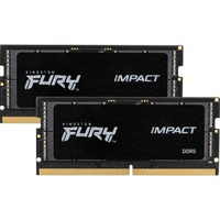 Kingston FURY FURY Impact hukommelsesmodul 32 GB 2 x 16 GB DDR5 4800 Mhz Sort, 32 GB, 2 x 16 GB, DDR5, 4800 Mhz, 262-pin SO-DIMM