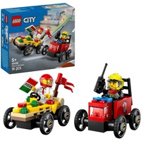 LEGO City Racerbilpakke – pizzabil mod brandbil, Bygge legetøj Byggesæt, 5 År, Plast, 70 stk, 119 g
