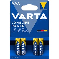 Varta -4903/4B Husholdningsbatterier Engangsbatteri, AAA, Alkaline, 1,5 V, 4 stk, Blå, Sølv