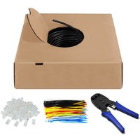 goobay Udendørs netværkskabel-sæt Cat.6, U/UTP Sort