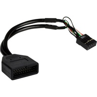 Inter-Tech 88885217 USB-kabel 0,15 m Sort, Adapter Sort, 0,15 m, Sort
