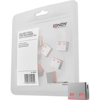 Lindy 40460 portblokering USB Type-A Lyserød Acrylonitrilbutadienstyren 10 stk, Beskyttelse mod tyveri Rød, Portblokering, USB Type-A, Lyserød, Acrylonitrilbutadienstyren, 10 stk, Polybag