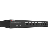 Lindy 8-port DisplayPort 1.2 & USB 2.0 KVM-switch, KVM-switchen Sort