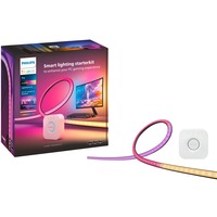 Philips Hue Play gradient lightstrip til PC, LED Strip Sort/Hvid, Philips Play gradient lightstrip til PC, Intelligent strimmellys, Bluetooth/Zigbee, Sort, Hvid, LED, Silikone, Ikke-udskiftelig pære(r)