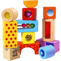 Eichhorn 100002240 legetøjs byggeklods 12 stk, Bygge legetøj Flerfarvet, Uld, 12 stk, Bue, Cylinder, Rektangulær, Firkant, Image, 1 År