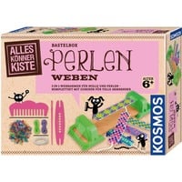 KOSMOS 60438 Kunst- og håndværkslegetøj, Klippe og klistre Perlesæt til børn, 6 År, Flerfarvet