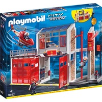 PLAYMOBIL City Action Stor brandstation 9462, Bygge legetøj Bygning, 4 År, AAA, Flerfarvet, Plast