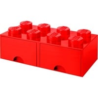 Room Copenhagen 8-Stud Storage Brick 2 DrawersRed Legetøjsopbevaringsboks Fritstående Rød Rød, Legetøjsopbevaringsboks, Rød, Fritstående, Monokromatisk, Rektangulær, Polypropylen (PP)