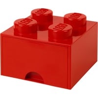 Room Copenhagen Brick Drawer (4 Knobs)Bright Red Legetøjsopbevaringsboks Fritstående Rød Rød, Legetøjsopbevaringsboks, Rød, Fritstående, Monokromatisk, Rektangulær, Polypropylen (PP)