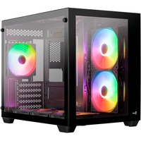 Aerocool Dryft Mini Mini Tower Sort, Towerkabinet Sort, Mini Tower, PC, Sort, ATX, micro ATX, Mini-ITX, SPCC, Hærdet glas, Spil