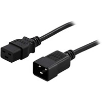 BlueWalker IEC-kabel C19/C20, Forlængerledning Sort
