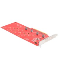 DeLOCK PCI Express x16 kort til 4x intern NVMe M.2 Key, Interface card 