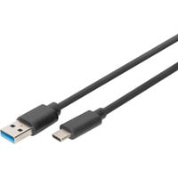 Digitus USB 3.2 Gen 1 tilslutningskabel USB-A > USB-C Sort