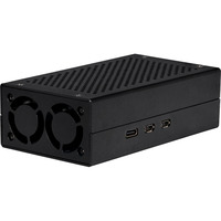 Joy-IT Aluminiumhus til Raspberry Pi 5 M2-HAT, Boliger Sort