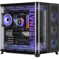 ALTERNATE Gaming-PC • RTX 5080 • AMD Ryzen™ 7 9800X3D • 32 GB RAM, Gaming PC Sort/gennemsigtig