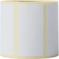 Brother BDE1J026051060 Hvid Selvklæbende printeretiket Hvid, Selvklæbende printeretiket, Udstanset etiket, Direkte termisk, Universel, Rektandel