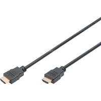 Digitus HDMI High Speed tilslutningskabel, med Ethernet, Full HD 1080i/p Sort