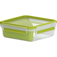 Emsa 518104 enhed til madopbevaring 0,85 L Transparent 1 stk, Lunch-Box lysegrøn/gennemsigtig, 0,85 L, Transparent, Polypropylen (PP), Termoplastisk elastomer (TPE), Tyskland, 163 mm, 163 mm