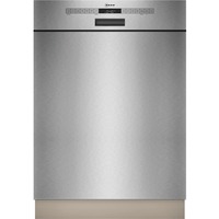 Neff S125ECS15E opvaskemaskine Under bordplade 14 kuverter børstet rustfrit stål, Under bordplade, Fuld størrelse (60 cm), Rustfrit stål, Rustfrit stål, Knapper, 1,75 m