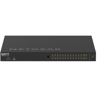 Netgear M4250-26G4XF-PoE+ Administreret L2/L3 Gigabit Ethernet (10/100/1000) Strøm over Ethernet (PoE) 1U Sort, Switch Administreret, L2/L3, Gigabit Ethernet (10/100/1000), Strøm over Ethernet (PoE), Stativ-montering, 1U