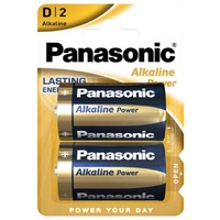 Panasonic LR20 2-BL Panasonic Alkaline Power Engangsbatteri D Engangsbatteri, D, Alkaline, 1,5 V, 2 stk, Blå, Guld