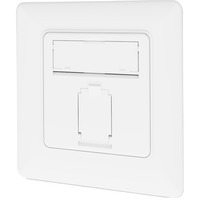 Digitus CAT.6A dataudtag, indbygget, skærmet, 1x RJ-45 LSA, Samledåse Hvid