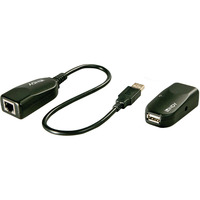 Lindy USB 2.0 Cat.5/6 Extender, USB-forlænger Sort