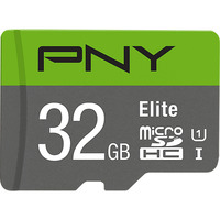 PNY Elite microSD 32 GB, Hukommelseskort grå/Grøn