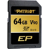 Patriot EP 64 GB SDXC, Hukommelseskort Sort