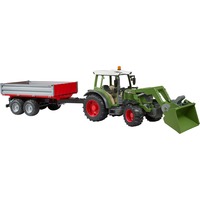 bruder Fendt Vario 211 med frontlæsser og kasseanhænger, Model køretøj 