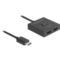 DeLOCK HDMI-switch 2 > 1 tovej 8K, HDMI switch Sort