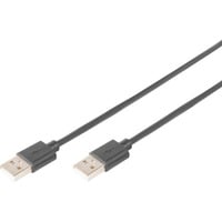 Digitus USB 2.0 tilslutningskabel USB-A (stik) > USB-A (stik) Sort