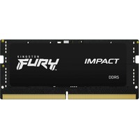Kingston FURY FURY 16 GB 5600 MT/s DDR5 CL40 SODIMM Impact PnP, Hukommelse Sort, 16 GB, 1 x 16 GB, DDR5, 262-pin SO-DIMM