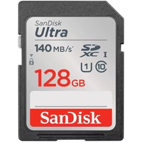 SanDisk Ultra 128GB SDXC, Hukommelseskort Sort
