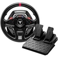 Thrustmaster T128 Sort USB Rat + Pedaler Analog/digital PC, Xbox One, Xbox Series S, Xbox Series X, Xbox One X, Xbox One S Sort, Rat + Pedaler, PC, Xbox One, Xbox Series S, Xbox Series X, Xbox One X, Xbox One S, Håndbremseknap, View button, Setting button, Retningsknapper, Knappen Menu, Knappen Del, Analog/digital, 0 - 270, 0 - 900°, Hybrid drive