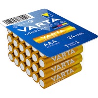 VARTA Longlife AAA Engangsbatteri Alkaline Engangsbatteri, AAA, Alkaline, 1,5 V, 24 stk, Blå, Gul