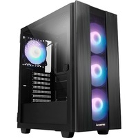 Chieftec HUNTER 2 Midi Tower Sort, Towerkabinet Sort, Midi Tower, PC, Sort, ATX, micro ATX, Micro-ITX, Metal, Hærdet glas, Spil