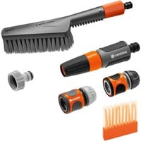 GARDENA Cleansystem grundudstyr med blød håndbørste S, Vaskebørster grå/Orange