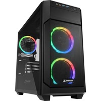 Sharkoon V1000 RGB Micro Tower Sort, Towerkabinet Sort, Micro Tower, PC, Sort, micro ATX, Mini-ITX, Spil, Flere
