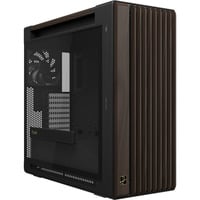 ASUS PROART PA602 WALNUT WOOD TG PWM MODERN BLACK, Towerkabinet Brown/træ, Midi Tower, PC, Sort, Træ, ATX, DTX, EATX, micro ATX, Mini-DTX, Mini-ITX, Metal, Træ, Spil