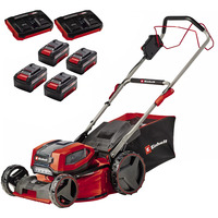 EINHELL Professionel batteridrevet plæneklipper GP-CM 36/47 S Li BL, 36 Volt (2x18 Volt) Rød/Sort