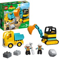 LEGO DUPLO Lastbil og gravemaskine på larvefødder, Bygge legetøj Byggesæt, 2 År, 20 stk, 604 g